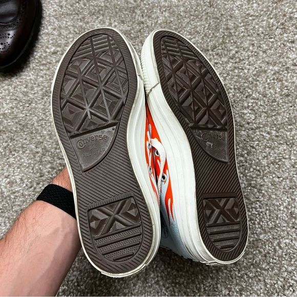 Converse High-Top Sneakers with Flame Design - Picture 3 of 6